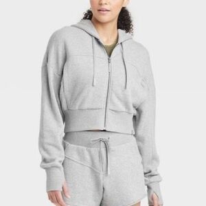Joy lab grey cropped hoodie